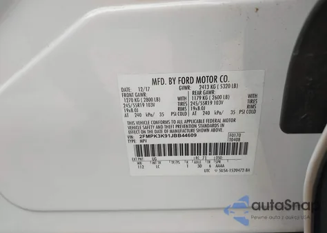 2018 Ford Edge Titanium from USA, damaged, VIN 2FMPK3K91JBB44609